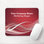 赤く白いマウスパッドのテンプレート マウスパッド (マウス)