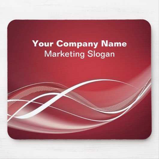 赤く白いマウスパッドのテンプレート マウスパッド (正面)