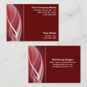 赤く白い波 名刺 (正面/裏面)
