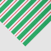 赤く白い緑のキャンディ・ケーンは縞で飾ります 薄葉紙 (詳細)