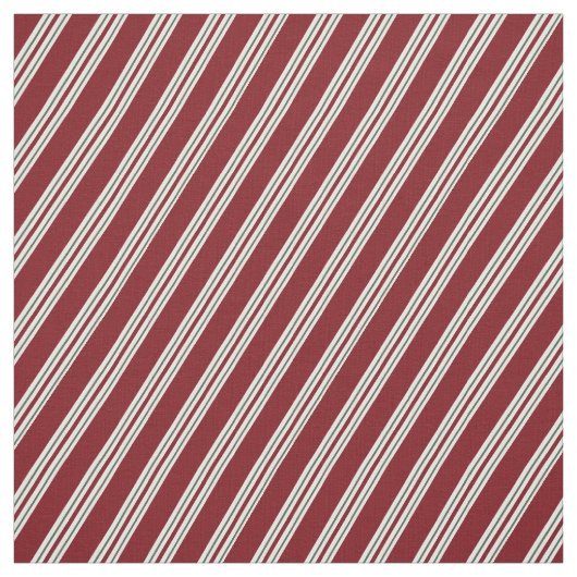 赤く白い緑のストライプ ファブリック (見本)