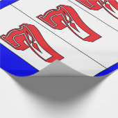 赤く白くおよび青のテーマの幸運なSevens ラッピングペーパー (角)