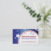 赤く白くおよび青の名刺 名刺 (スタンド正面)