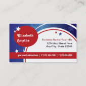 赤く白くおよび青の名刺 名刺 (裏面)