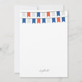 赤く白くおよび青の招待状 招待状 (裏面)