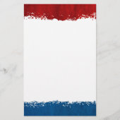 赤く白くおよび青の文房具 便箋 (正面)