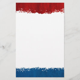 赤く白くおよび青の文房具 便箋