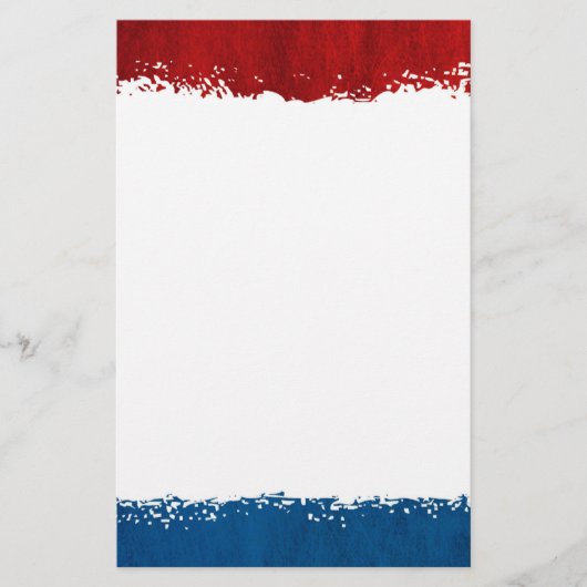 赤く白くおよび青の文房具 便箋 (正面)