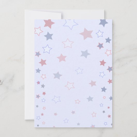 赤く白くおよび青の旗の招待状 招待状 (裏面)