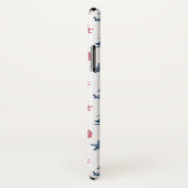 赤く白くおよび青の海の記号パターン Case-Mate iPhoneケース (裏面/右)