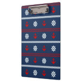 赤く白くおよび青の海パターン クリップボード (左)