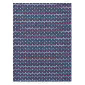 赤く白くおよび青の海パターン テーブルクロス (正面)