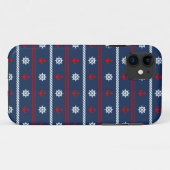 赤く白くおよび青の海パターン Case-Mate iPhoneケース (裏面(横))
