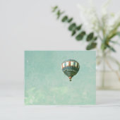 赤く白くおよび青の熱気の気球 ポストカード (スタンド正面)