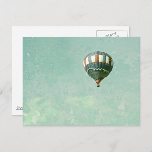 赤く白くおよび青の熱気の気球 ポストカード (正面/裏面)