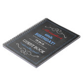 赤く白くおよび青の誕生会の来客名簿 ノートブック (左側)