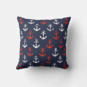 赤く白くおよび青海軍パターン クッション (裏面)