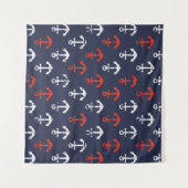 赤く白くおよび青海軍パターン タペストリー (正面)