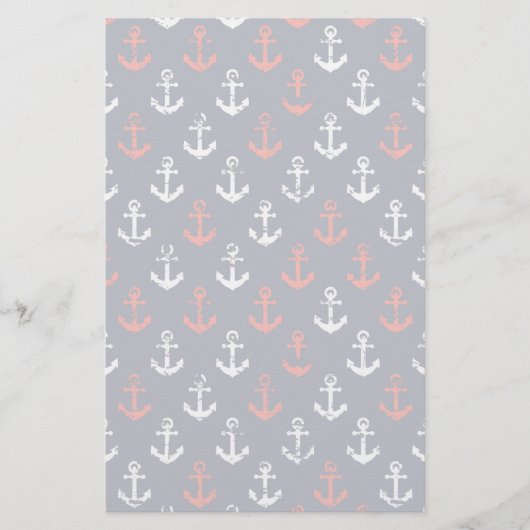 赤く白くおよび青海軍パターン 便箋 (正面)