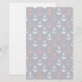 赤く白くおよび青海軍パターン 便箋 (正面/裏面)