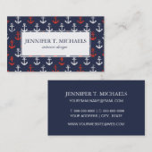 赤く白くおよび青海軍パターン 名刺 (正面/裏面)