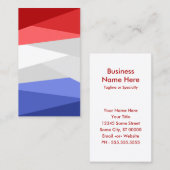 赤く白くおよび青色の積み重ね 名刺 (正面/裏面)