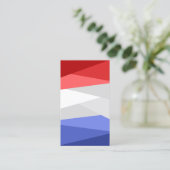 赤く白くおよび青色の積み重ね 名刺 (スタンド正面)