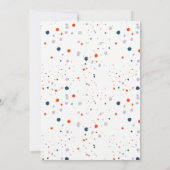 赤く白く及び青のよくはしゃぐな紙吹雪の招待状 招待状 (裏面)