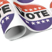 赤く白く及び青の投票デザイン ラッピングペーパー (ロールコーナー)