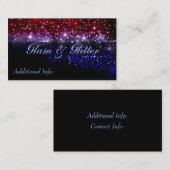 赤く白く及び青の輝きの名刺 名刺 (正面/裏面)