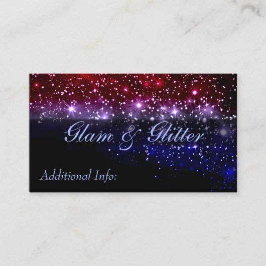 赤く白く及び青の輝きの名刺 名刺 (正面)