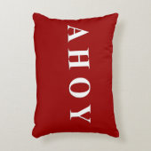 赤く白く航海のな航行は縞で飾ります アクセントクッション (正面(垂直))