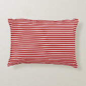 赤く白く航海のな航行は縞で飾ります アクセントクッション (裏面)