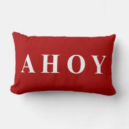 赤く白く航海のな航行は縞で飾ります ランバークッション