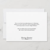 赤く結婚したで、メリーな新婚者のクリスマスカード シーズンカード (裏面)