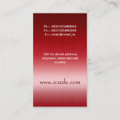 赤く美しいカップケーキの名刺 名刺 (裏面)