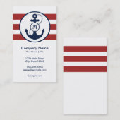 赤く航海のないかりのモノグラム 名刺 (正面/裏面)