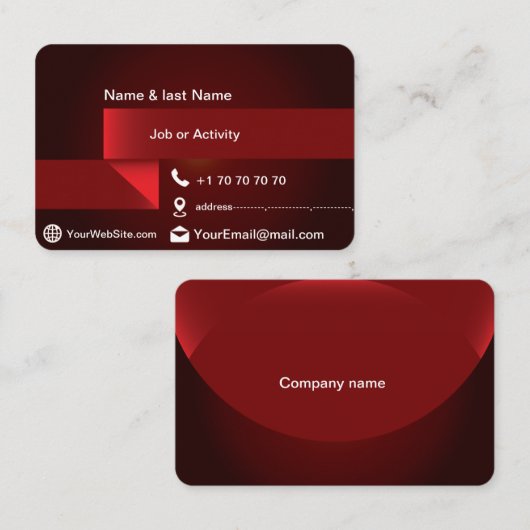 赤く贅沢な名刺 名刺 (正面/裏面)