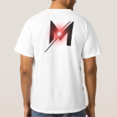 赤く輝くスラッシュレターMモノグラム Tシャツ (裏面)