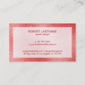 赤く輝く虹色のテクスチャ 名刺 (裏面)