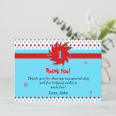 赤く青い水玉模様のサンキューカード サンキューカード (スタンド正面)