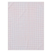 赤く青いTattersallのテーブルクロスの点検の格子縞パターン テーブルクロス (正面)