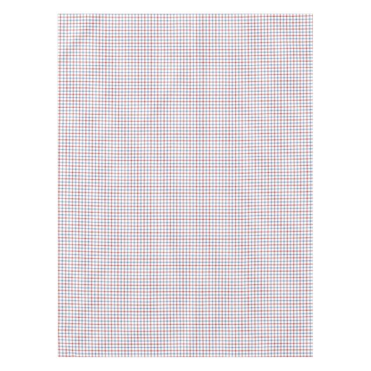 赤く青いTattersallのテーブルクロスの点検の格子縞パターン テーブルクロス (正面)