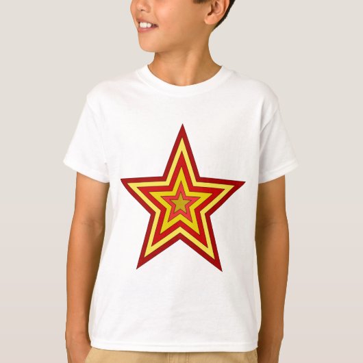 赤く黄色い星 Tシャツ (正面)