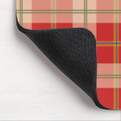 赤く黄色い青緑の格子縞のマウスパッド マウスパッド (コーナー)