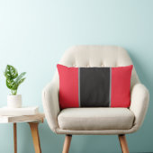 赤く黒いおよび灰色の装飾用クッション ランバークッション (椅子)