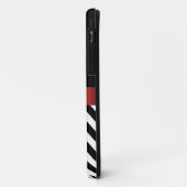 赤く黒いシェブロンのモノグラムのiPhone 5の箱 Case-Mate iPhoneケース (裏面/左)