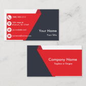 赤く黒いプロフェッショナル 名刺 (正面/裏面)