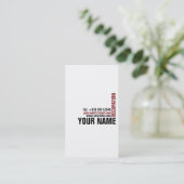 赤く黒い専門のスタイリッシュな名刺 名刺 (スタンド正面)