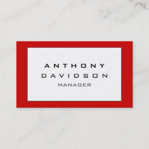 赤く黒い灰色のボーダーパターン名刺 名刺